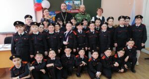 Посвящение в казаки-кадеты в школе №8 г. Ельца