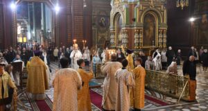 Божественная литургия в Вознесенском соборе